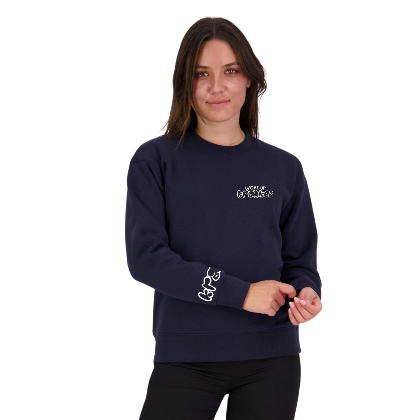 Womens Woke Up Crew Neck