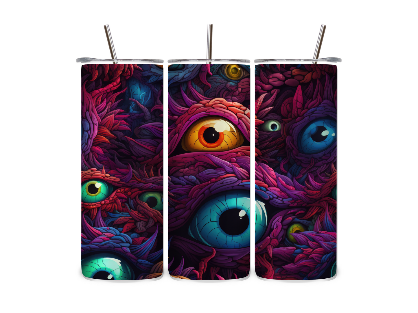 Purple Monster Eyes - Tumbler & Bottle