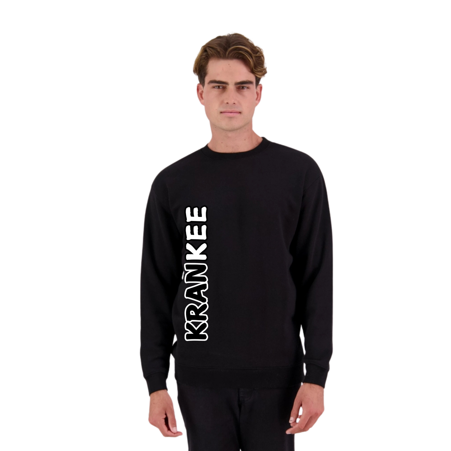 B/W Krankee Split - Mens Crew Neck