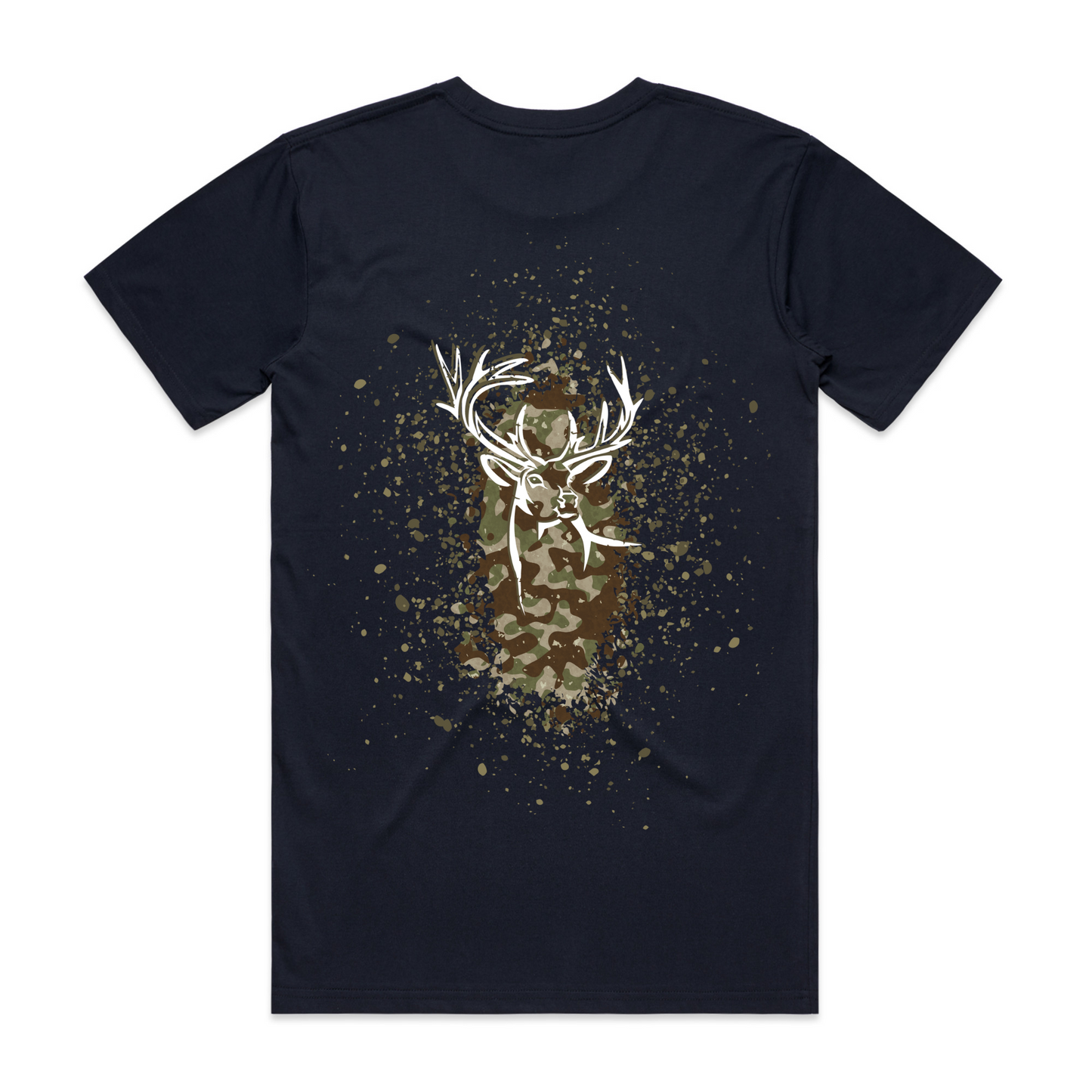 Mens Camo Back Tee