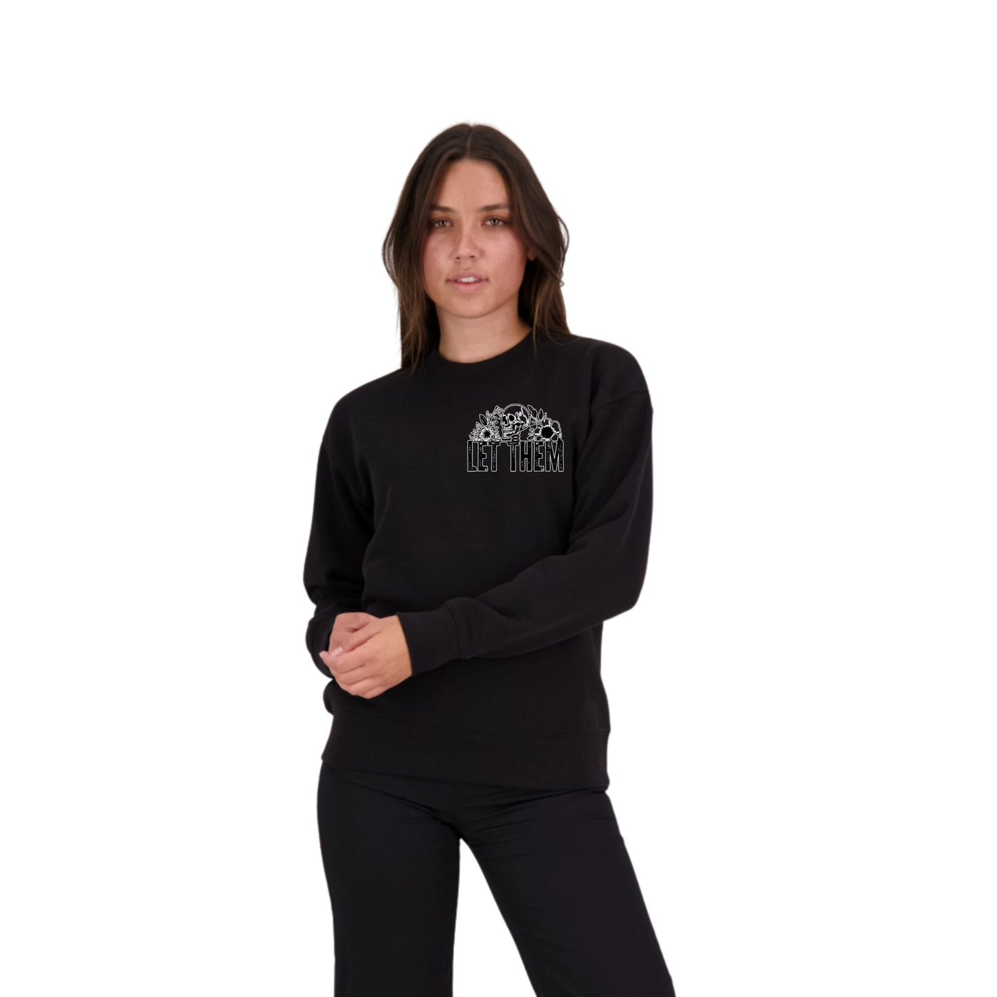 Let Them Skull Back - Womens Crew Neck
