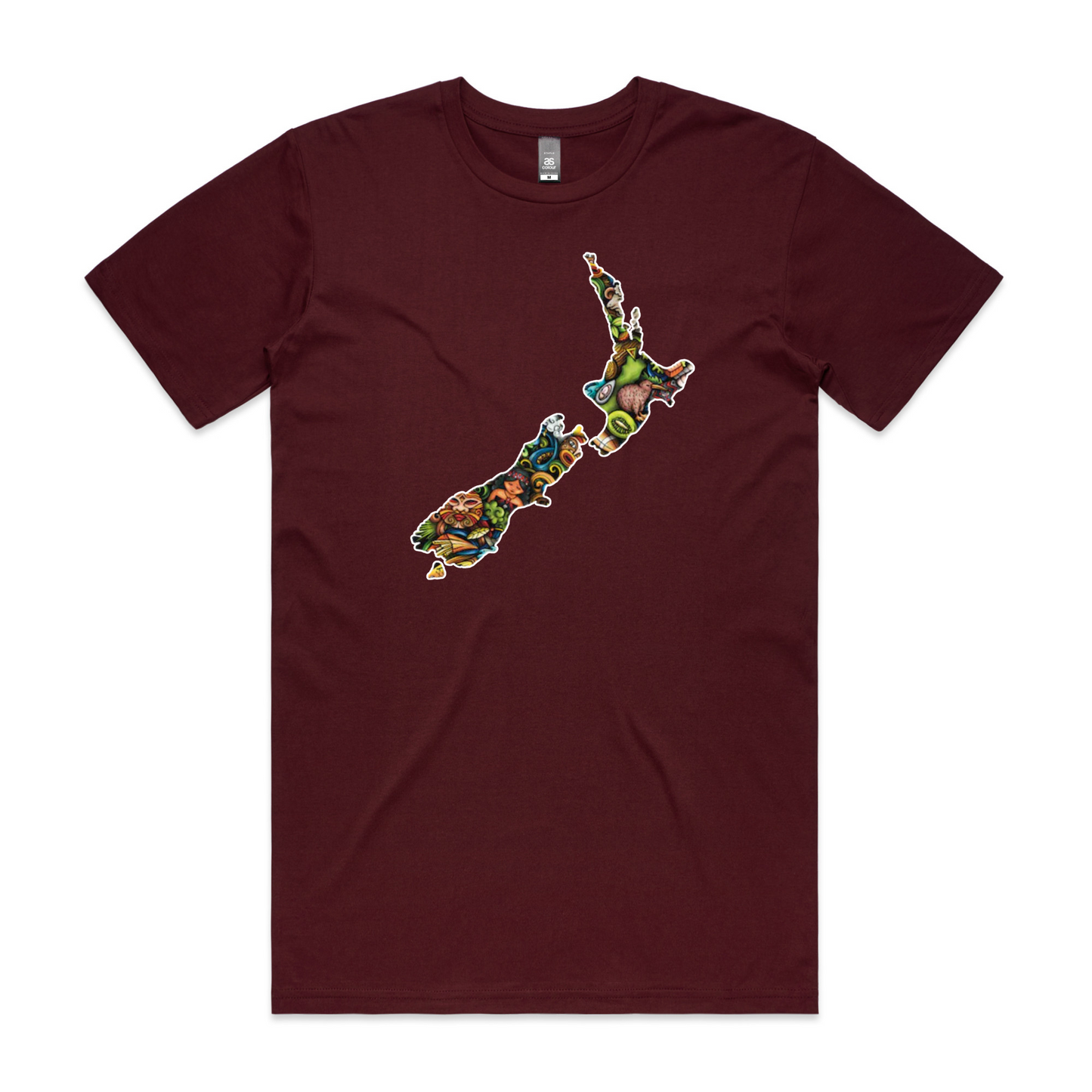Mens NZ Map Collage Tee