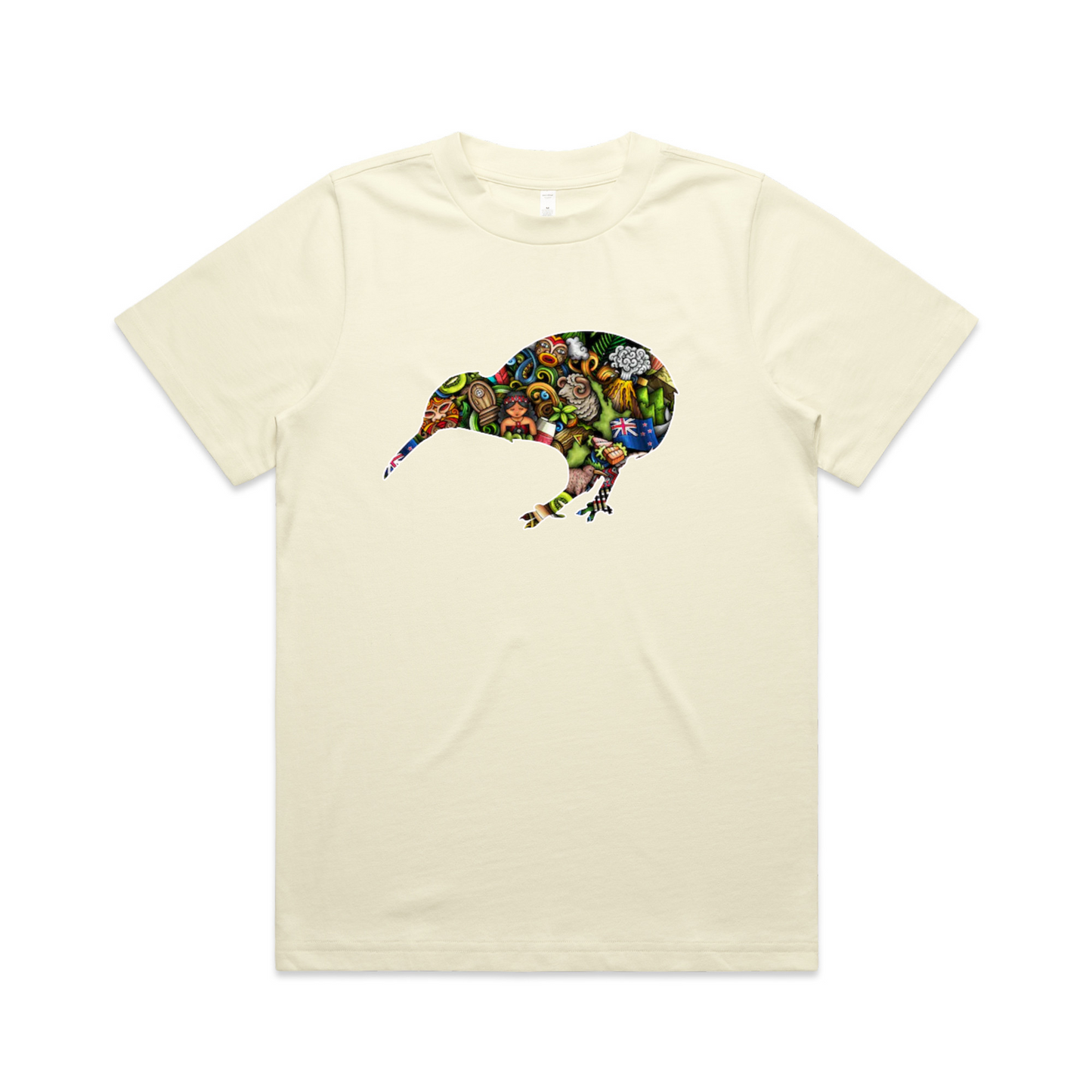 Womens Kiwi Collage Heavy Tee