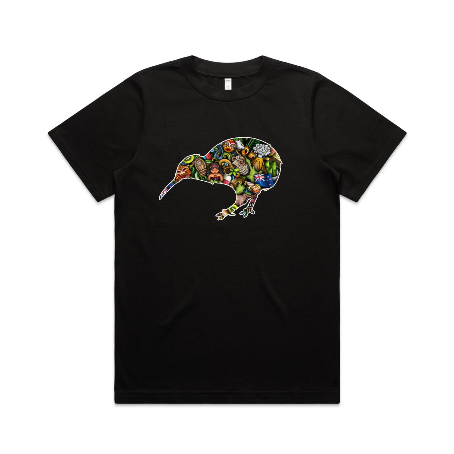 Womens Kiwi Collage Heavy Tee