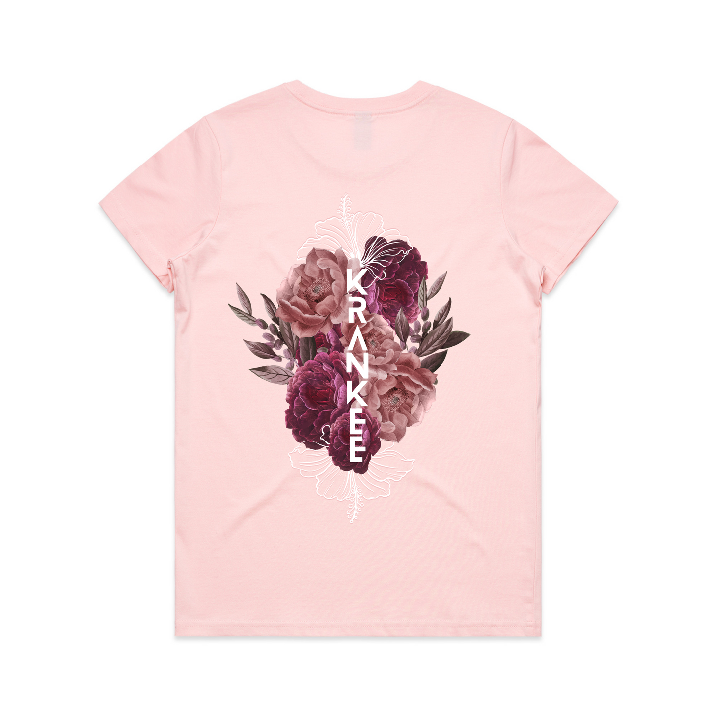Womens Floral Back Tee