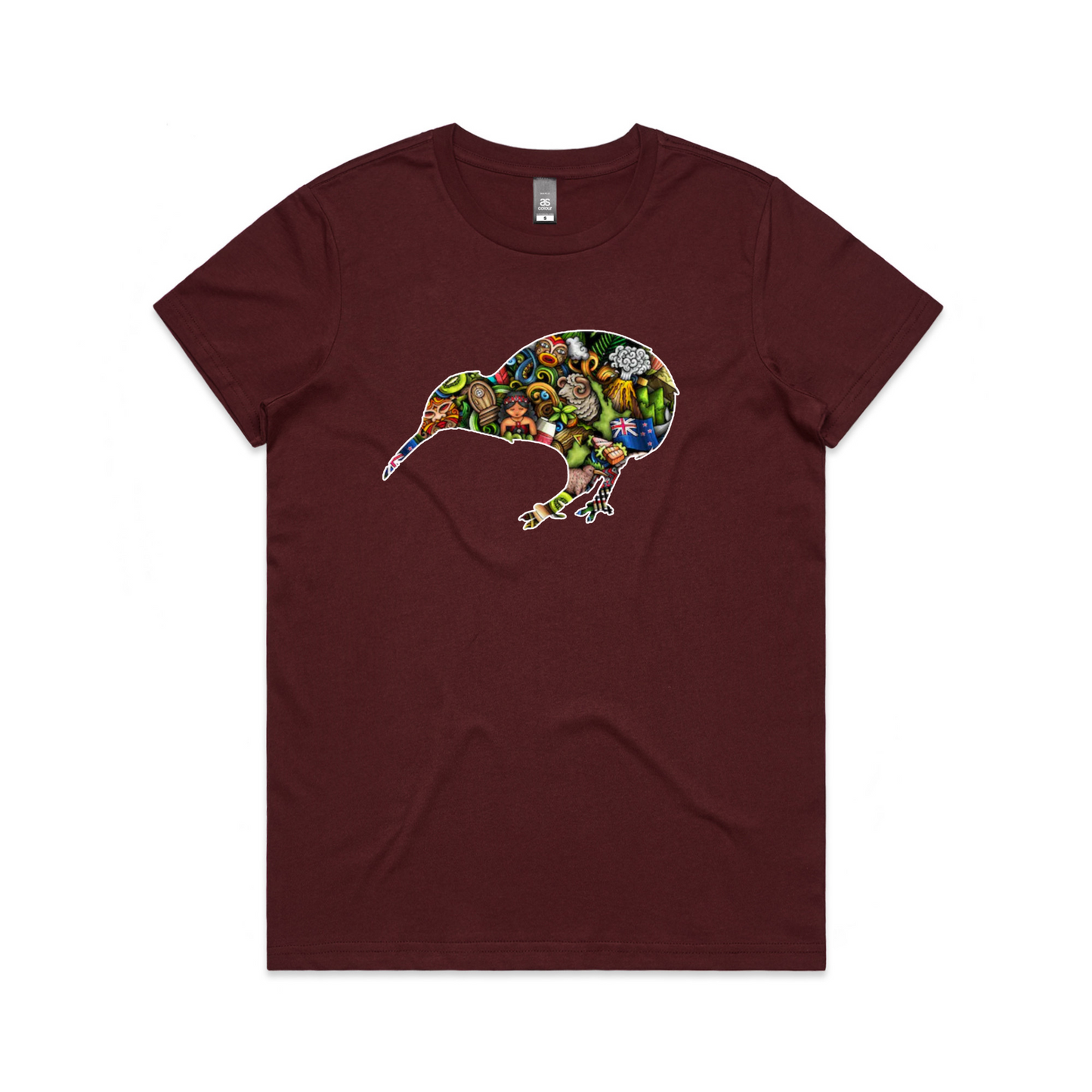 Womens Kiwi Collage Tee
