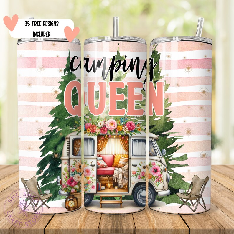 Camping Queen - Tumbler & Bottle