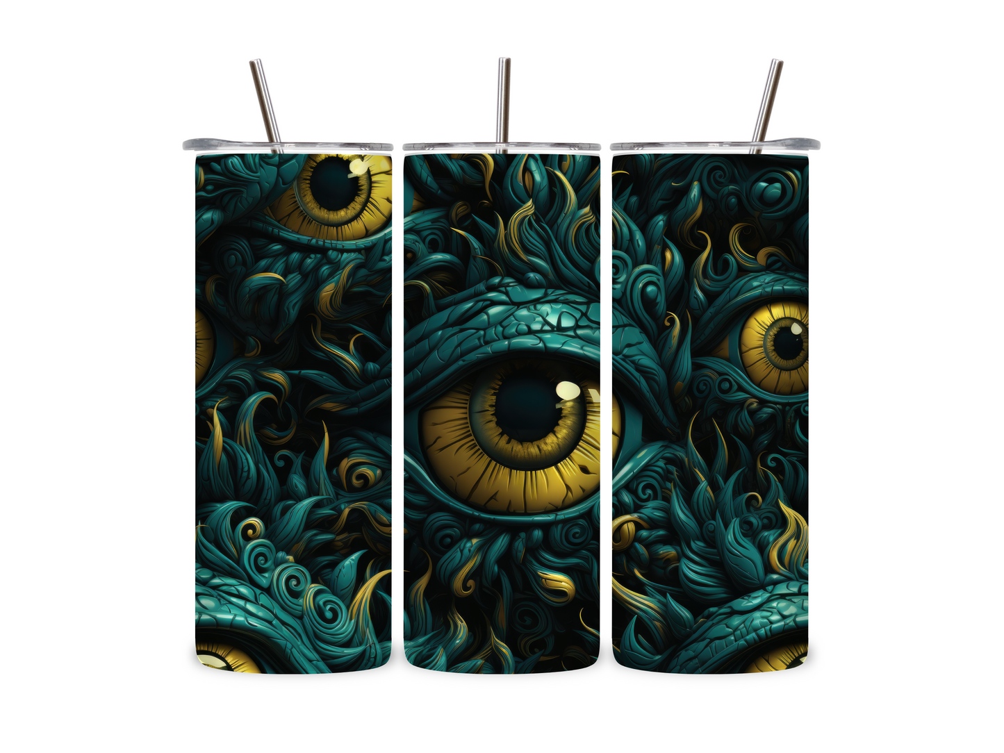 Dark Monster Eyes - Tumbler & Bottle
