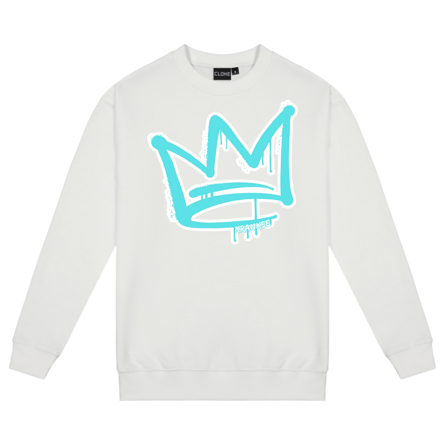 Aqua Front Crown - Mens Crew Neck