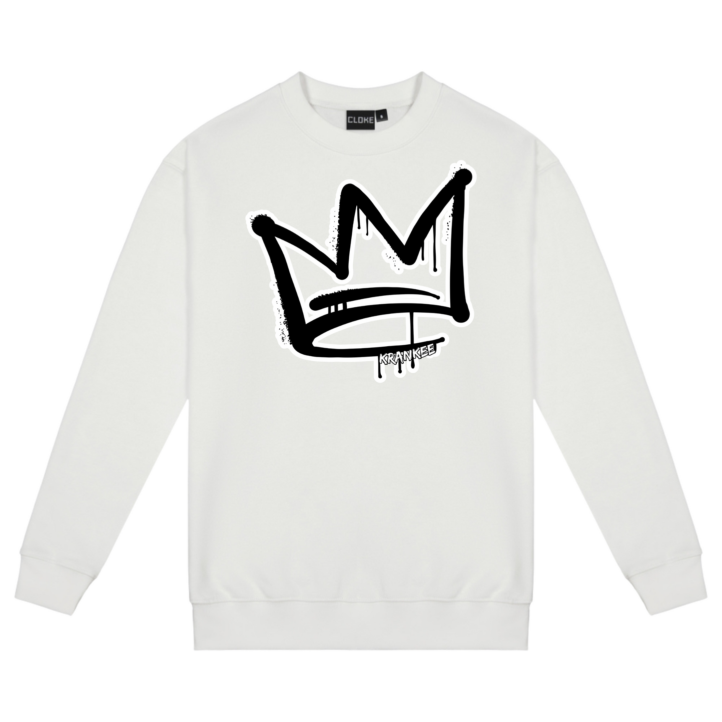 B/W Front Crown - Mens Crew Neck