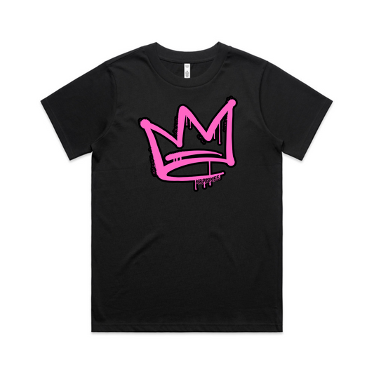 Pink Front Crown - Womens Longer Tee