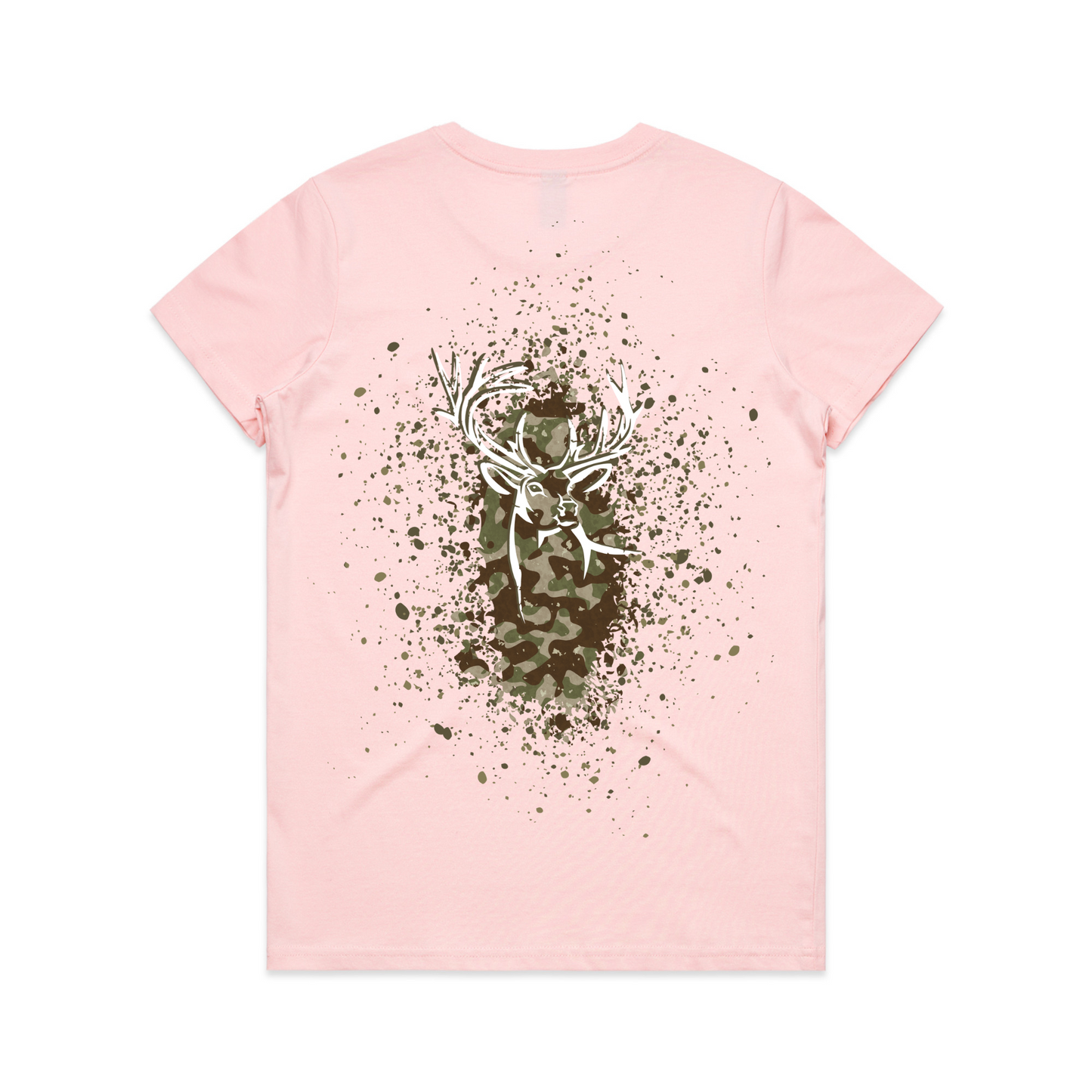 Womens Camo Back Tee