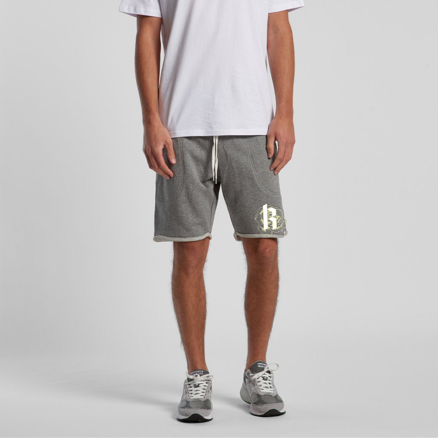 Mens raw hem on sale shorts