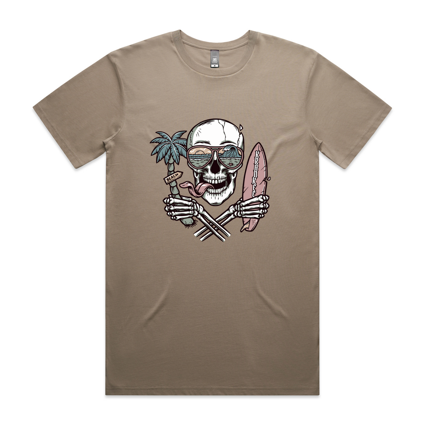Mens Surf Skull Tee
