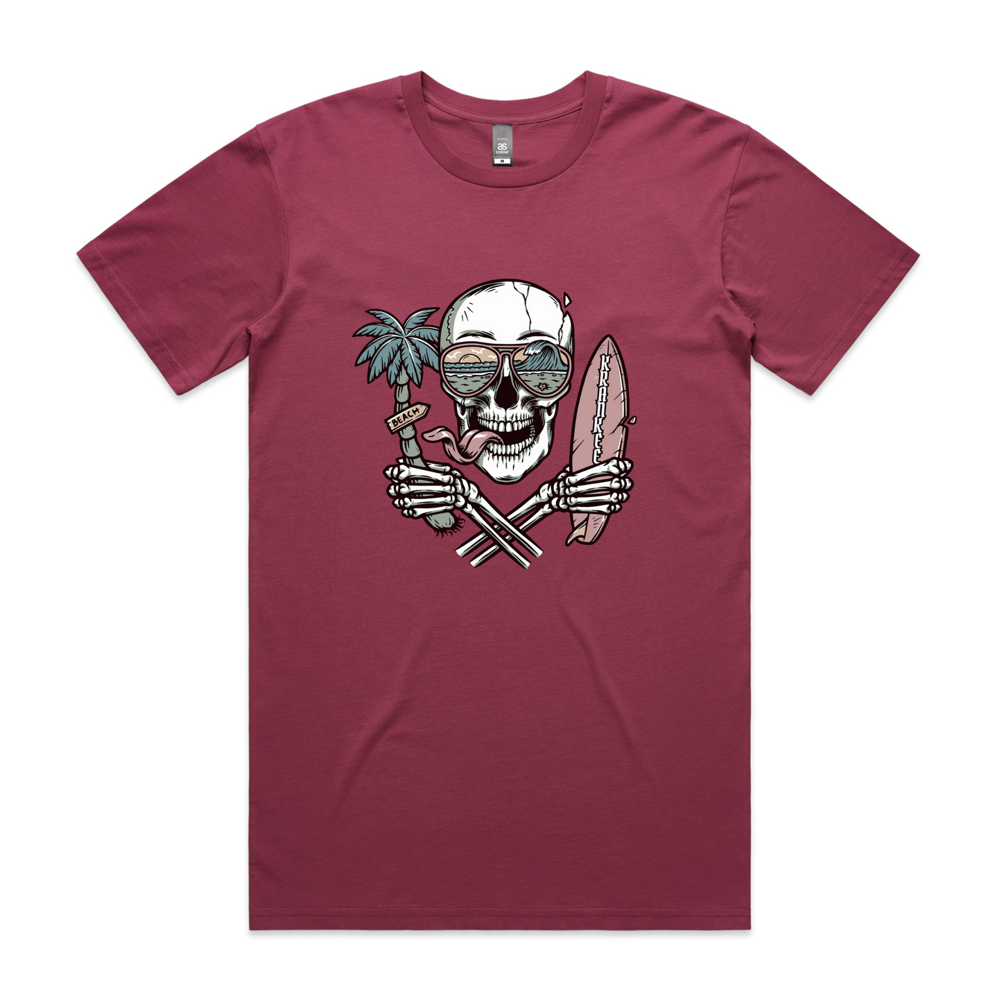 Mens Surf Skull Tee