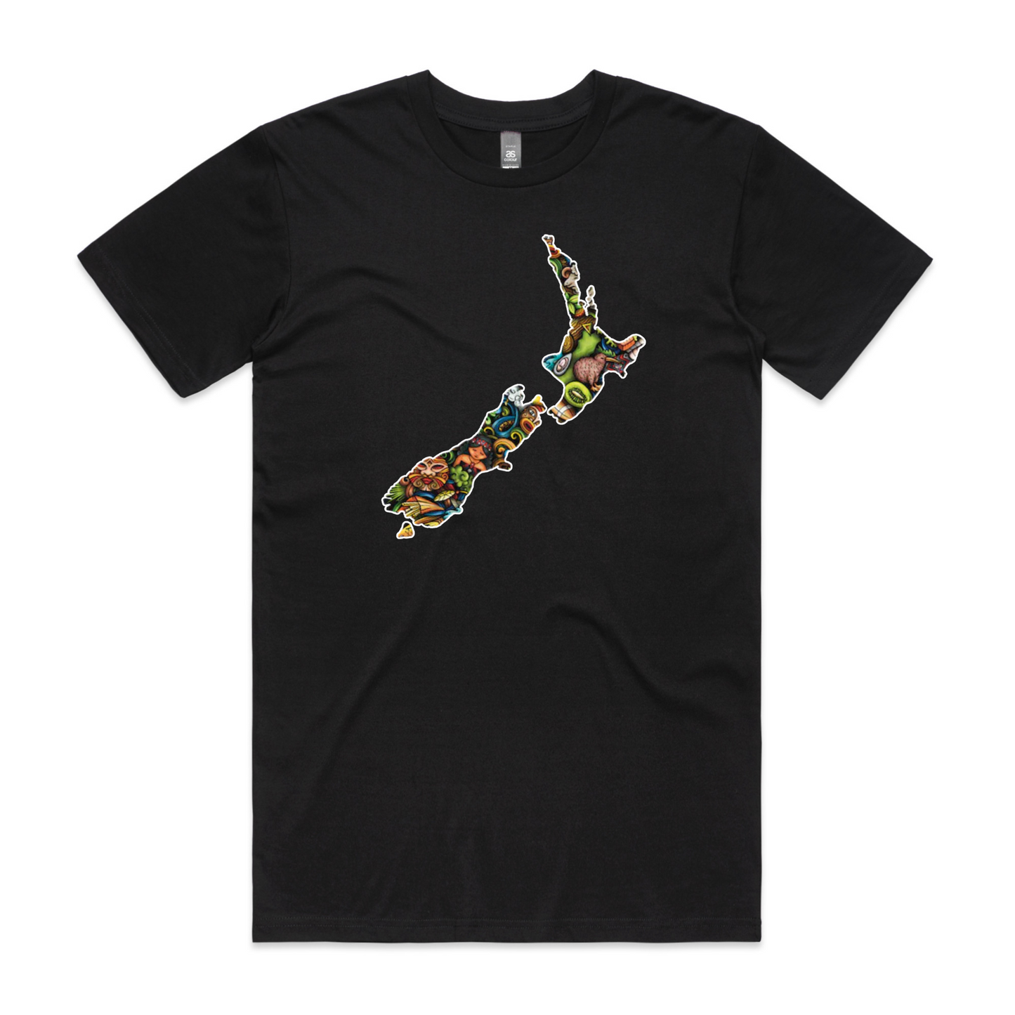 Mens NZ Map Collage Tee