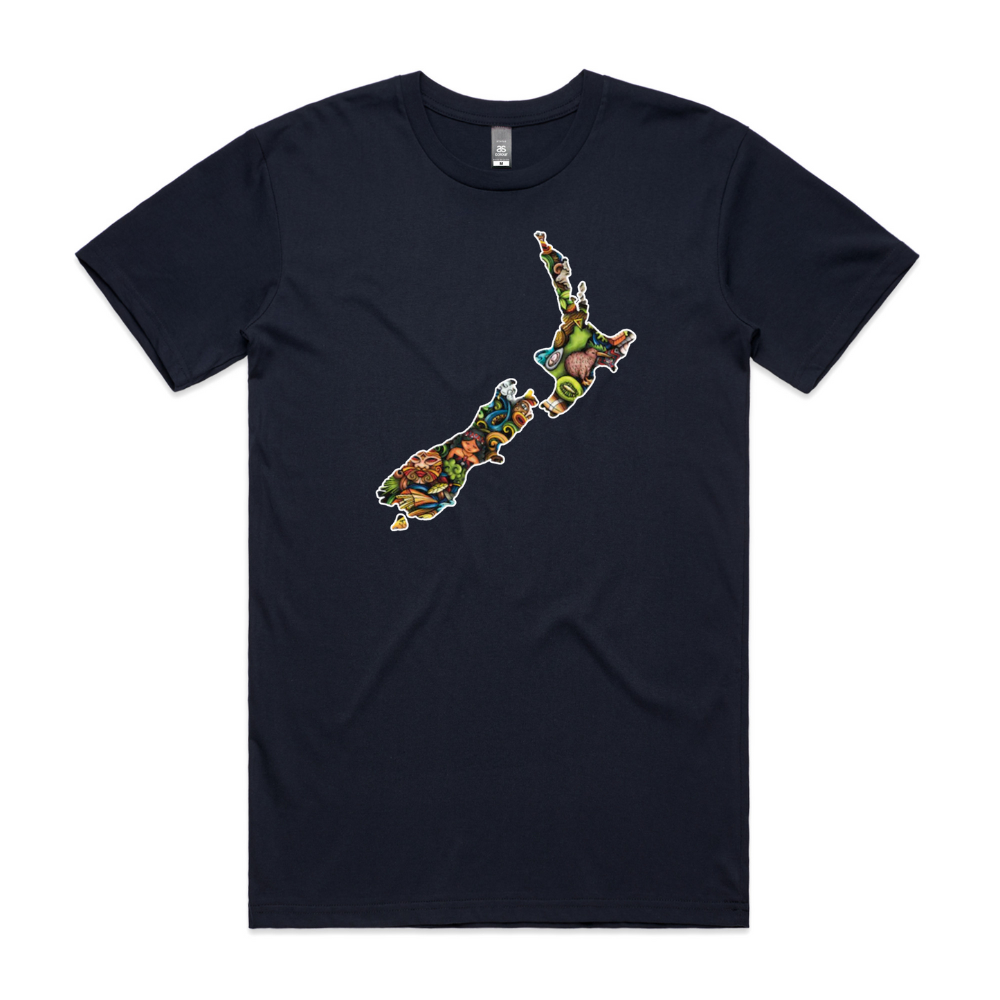 Mens NZ Map Collage Tee
