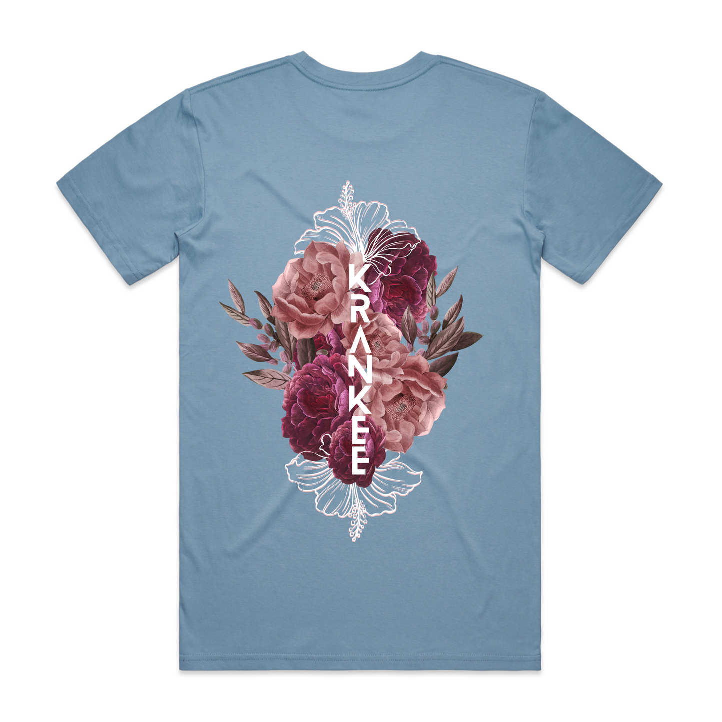 Mens Floral Back Tee