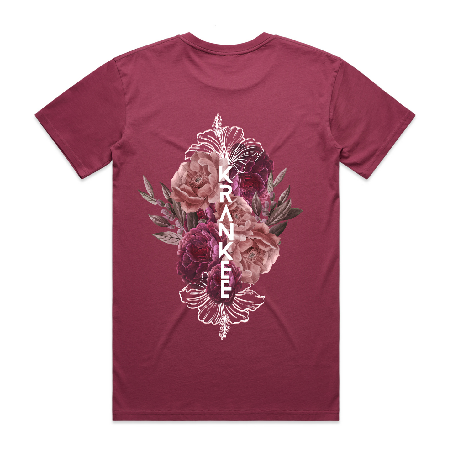 Mens Floral Back Tee